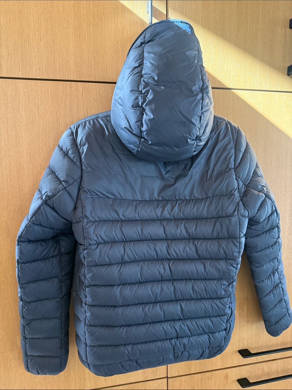 SAVE THE DUCK BOYS FULL ZIP SHERPA LINED HOOD Jacket Navy Blue Kids size 12 - Picture 6 of 15